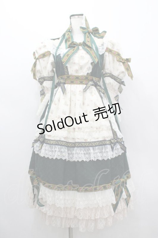 画像1: BABY,THE STARS SHINE BRIGHT / Mazrka〜乙女なJolie fleur〜ワンピースドレス・ヘッドドレスSet  グリーン I-26-03-04-019-BA-OP-SA-ZI (1)