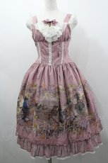 画像1: ALICE and the PIRATES / Victorian tear bottle柄ジャンパースカートI  ピンク I-26-03-04-022-PA-OP-SA-ZY (1)