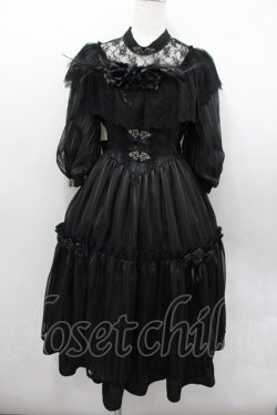 画像1: ALICE and the PIRATES / 薔薇の淑女ワンピース  黒 I-26-03-04-025-PA-OP-SA-ZI