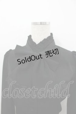 画像2: Sheglit / スタンドカラーリボンジャボブラウス L 黒 I-26-03-04-003-EL-BL-SA-ZI