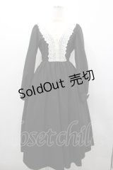 Innocent World / キャトリーヌ（長袖）ワンピース M 黒 I-26-03-04-029-IW-OP-TE-ZI