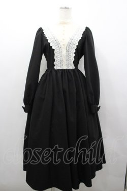 画像1: Innocent World / キャトリーヌ（長袖）ワンピース M 黒 I-26-03-04-029-IW-OP-TE-ZI