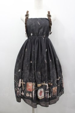 画像1: Violet Fane / Vampire hunterジャンパースカート  黒 I-26-03-04-030-EL-OP-SA-ZI