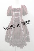 Cute.Q（海外ロリータブランド） / ベイリーズガールズチェックワンピース  ボルドーチェック I-26-03-04-031-GO-BL-SA-ZI