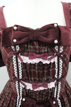 画像2: Cute.Q（海外ロリータブランド） / ベイリーズガールズチェックワンピース  ボルドーチェック I-26-03-04-031-GO-BL-SA-ZI