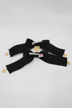 画像2: Angelic Pretty / Starry Moonリボンクリップ  黒Ｘゴールド I-26-03-05-056-AP-AC-SA-ZI
