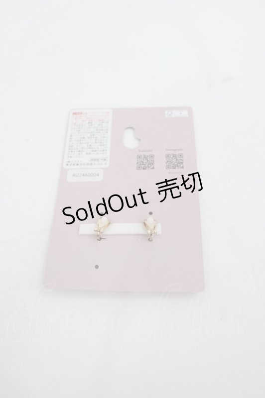 画像2: m petit by misako / AMイチゴイヤリング  赤Ｘ白 I-26-03-05-059-LO-AC-SA-ZI (2)