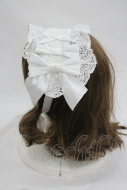 画像3: axes femme kawaii / トーションレースヘッドドレス  白 I-26-03-05-067-AX-AC-SA-ZI