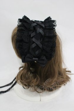 画像2: metamorphose / レースアップヘッドドレス  黒 I-26-03-05-069-ME-AC-SA-ZI