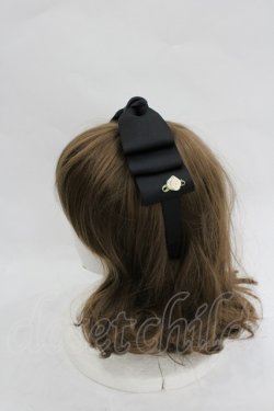 画像2: m petit by misako / NINA'sコラボ AM*NIリボンカチューシャ  黒 I-26-03-05-072-LO-AC-SA-ZI