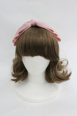 画像1: m petit by misako / NINA'sコラボ AM*NIリボンカチューシャ  ピンク I-26-03-05-073-LO-AC-SA-ZI