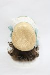 画像3: LOLITAその他(お買取対象外) / チェックリボンレース麦わらハット  アイボリーＸ青Ｘ白 I-26-03-05-075-LO-AC-SA-ZI (3)