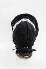 画像3: metamorphose / 別珍ボンネット  黒 I-26-03-05-076-ME-AC-SA-ZI (3)