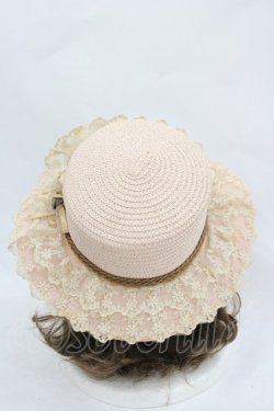 画像3: axes femme / 巻きバラレースカンカン帽  ピンクＸブラウン I-26-03-05-077-AX-AC-SA-ZI