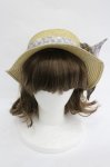 画像2: LOLITAその他(お買取対象外) / フラワーリボン麦わらハット  アイボリーＸ青 I-26-03-05-085-LO-AC-SA-ZTK033 (2)