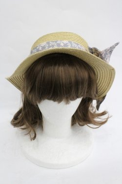 画像2: LOLITAその他(お買取対象外) / フラワーリボン麦わらハット  アイボリーＸ青 I-26-03-05-085-LO-AC-SA-ZI