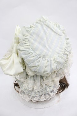 画像3: 妹抖手作工作屋 / スイトライプリボンハット  白Ｘ青 I-26-03-05-086-LO-AC-SA-ZI