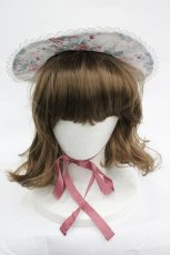 画像2: Kurumi Collaboration / 花柄ヘッドドレス  白 I-26-03-05-087-GO-AC-SA-ZTK033 (2)