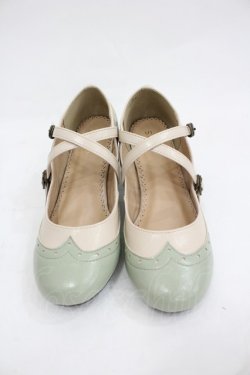 画像2: axes femme / クロスストラップパンプス M グリーン I-26-03-05-007-AX-SH-SA-ZI