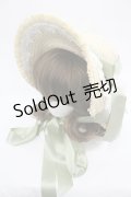 axes femme kawaii / ロココサマーハット  アイボリーＸグリーン I-26-03-05-088-AX-AC-SA-ZI
