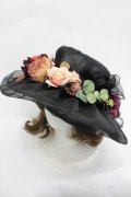 LOLITAその他(お買取対象外) / ローズモチーフシースルーハット  黒 I-26-03-05-089-LO-AC-SA-ZI