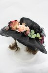 画像1: LOLITAその他(お買取対象外) / ローズモチーフシースルーハット  黒 I-26-03-05-089-LO-AC-SA-ZTK033 (1)