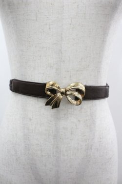 画像1: LOLITAその他(お買取対象外) / リボンモチーフベルト  ブラウンＸゴールド I-26-03-05-092-LO-ZA-SA-ZI