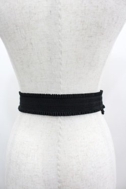 画像3: axes femme / 蝶ローズモチーフゴムベルト  黒Ｘゴールド I-26-03-05-093-AX-ZA-SA-ZI