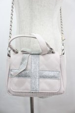 画像2: pium / プレゼントリボンキルティングミニバッグ  ピンク×シルバー I-26-03-05-098-0-BG-TE-ZTK032 (2)