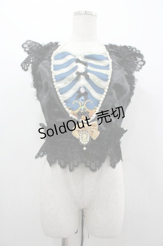 画像1: Triple fortune / スケルトンコルセット  黒 I-26-03-05-106-EL-TO-SA-ZI (1)