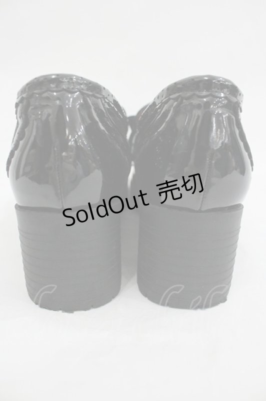 画像3: Amavel / ハートビジュー付きローファーパンプス  ブラック I-26-03-05-009-CA-SH-SA-ZI (3)