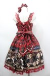 画像2: Angelic Pretty / British Bearジャンパースカートセット  赤チェック I-26-03-05-109-AP-OP-SA-ZI (2)