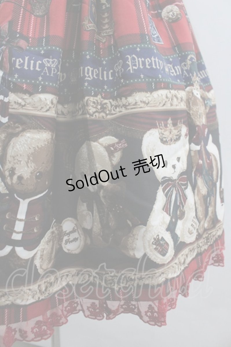 画像4: Angelic Pretty / British Bearジャンパースカートセット  赤チェック I-26-03-05-109-AP-OP-SA-ZI (4)