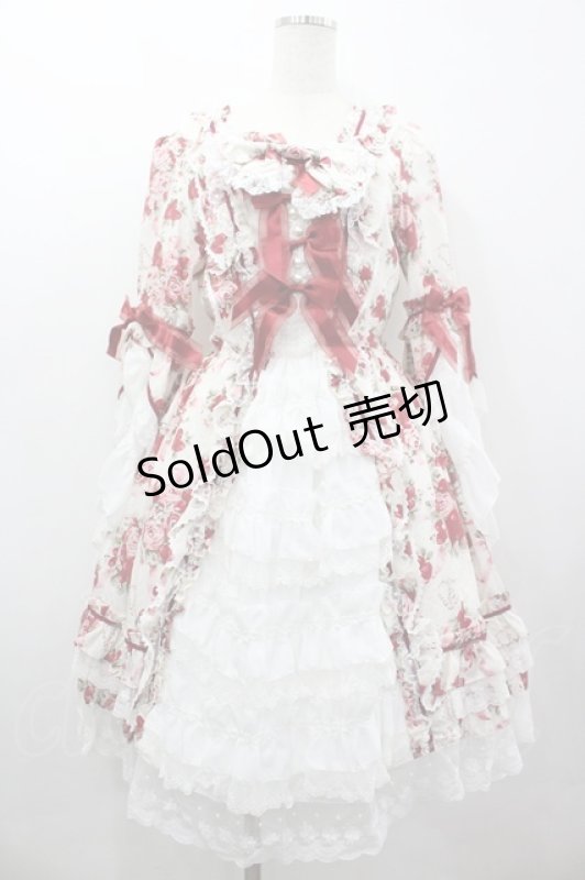 画像1: BABY,THE STARS SHINE BRIGHT / シュガーブーケ柄ロココワンピースドレス  白 I-26-03-05-112-BA-OP-SA-ZI (1)