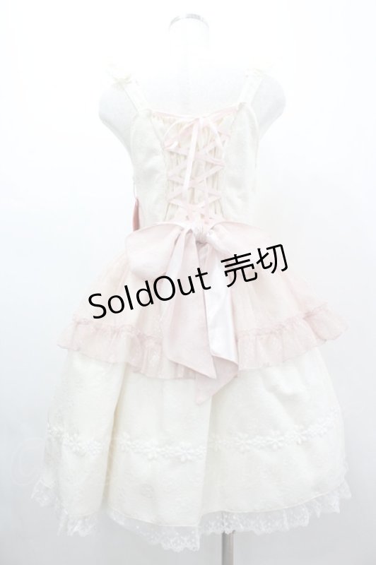 画像2: BABY,THE STARS SHINE BRIGHT / グラスグリーンのPastoral お花摘みの少女ジャンパースカート  ピンクＸアイボリー I-26-03-05-116-BA-OP-SA-ZI (2)