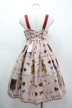 画像2: Innocent World / ビスケットベアーハイウエストジャンパースカート M ピンク I-26-03-05-117-IW-OP-SA-ZI