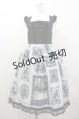 Innocent World / 金子國義アリスハイウエストジャンパースカート M サックス I-26-03-05-120-IW-OP-SA-ZI