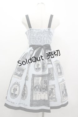 画像2: Innocent World / 金子國義アリス肩リボンジャンパースカート M サックス I-26-03-05-121-IW-SK-SA-ZI