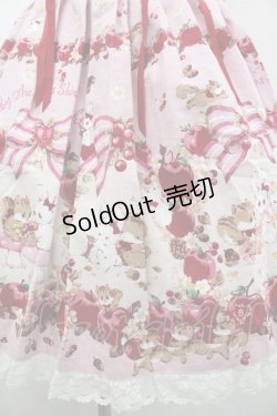 画像3: BABY,THE STARS SHINE BRIGHT / Pomme rouge〜うさぎとりすのりんごの森〜柄ジャンパースカートI  ピンク I-26-03-05-122-BA-OP-SA-ZI