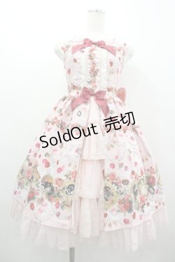 画像1: BABY,THE STARS SHINE BRIGHT / Lady Victorian Rose Jewelry〜想いは薔薇の花びらの上に〜柄プリンセスジャンパースカート  ピンク I-26-03-05-123-BA-OP-SA-ZI
