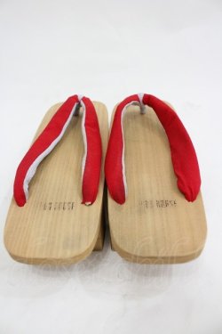 画像3: PINK HOUSE / 下駄 約24CM 赤Ｘベージュ I-26-03-05-012-LO-SH-SA-ZI