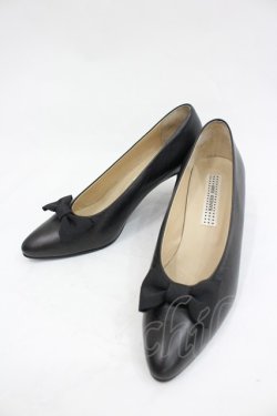 画像2: KANEKO ISAO / リボンレザーパンプス L 黒 I-26-03-05-014-EL-SH-SA-ZI