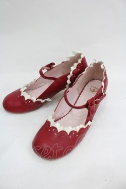 画像2: BABY,THE STARS SHINE BRIGHT / マリィ・ワンストラップシューズ LL 赤Ｘ白 I-26-03-05-002-BA-SH-SA-ZI