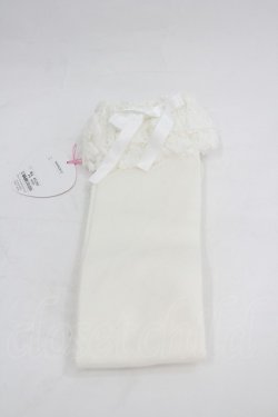 画像2: BABY,THE STARS SHINE BRIGHT / トーションレースオーバーニーソックス  白 I-26-03-05-019-BA-ZA-SA-ZI