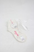 BABY,THE STARS SHINE BRIGHT / チュールレースのクルー丈ソックス  白 I-26-03-05-020-BA-ZA-SA-ZI