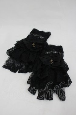 画像1: Kurumi Collaboration / CLK*レースグローブ  黒 I-26-03-05-029-GO-ZA-SA-ZI