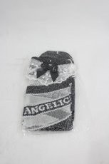 画像1: Angelic Pretty / ストライプキャンディクルー丈ソックス  黒Ｘ白Ｘシルバー I-26-03-05-037-AP-ZA-SA-ZI (1)