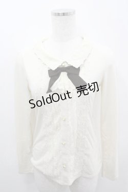 画像1: axes femme / 襟付ブラウスデザインプルオーバー M アイボリー I-26-03-06-036-AX-TO-SA-ZI