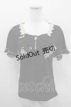 画像1: axes femme / bigリボンプルオーバー  黒Ｘアイボリー I-26-03-06-037-AX-TO-SA-ZI