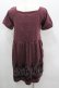 画像3: axes femme / カットソー裾フロッキーチュニ M パープル I-26-03-06-040-AX-OP-SA-ZI (3)